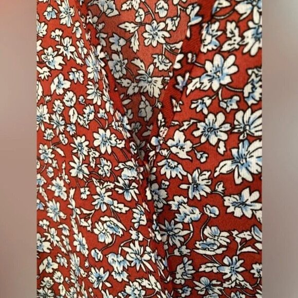 PrettyGarden Wrap Dress XL NWT Maxi Boho Cottagecore Floral Shabby Chic Wrap - Picture 7 of 9